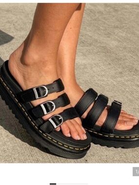 Martens Women's Blaire Leather Slide Sandals